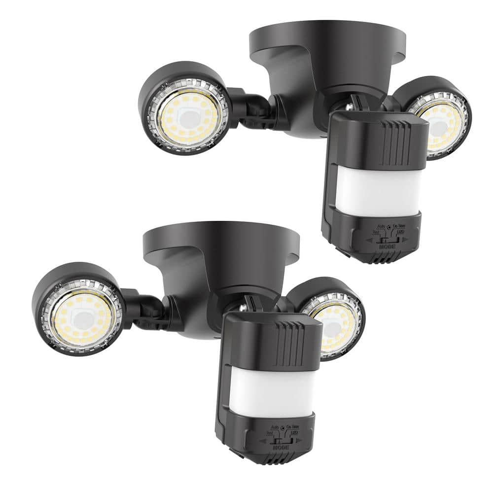 300 Watt Equivalent 3000 Lumen 5000K 320 Degree Black Motion Sensing Dusk t