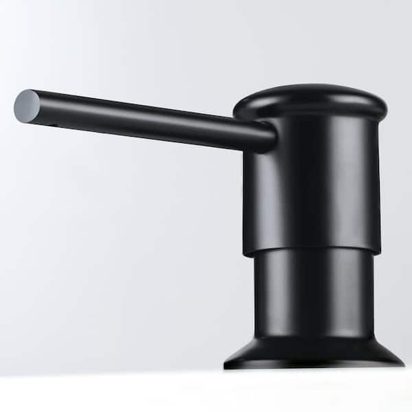 ruiling Straight Nozzle Stainless Steel 17oz Soap Dispenser in Matte Black