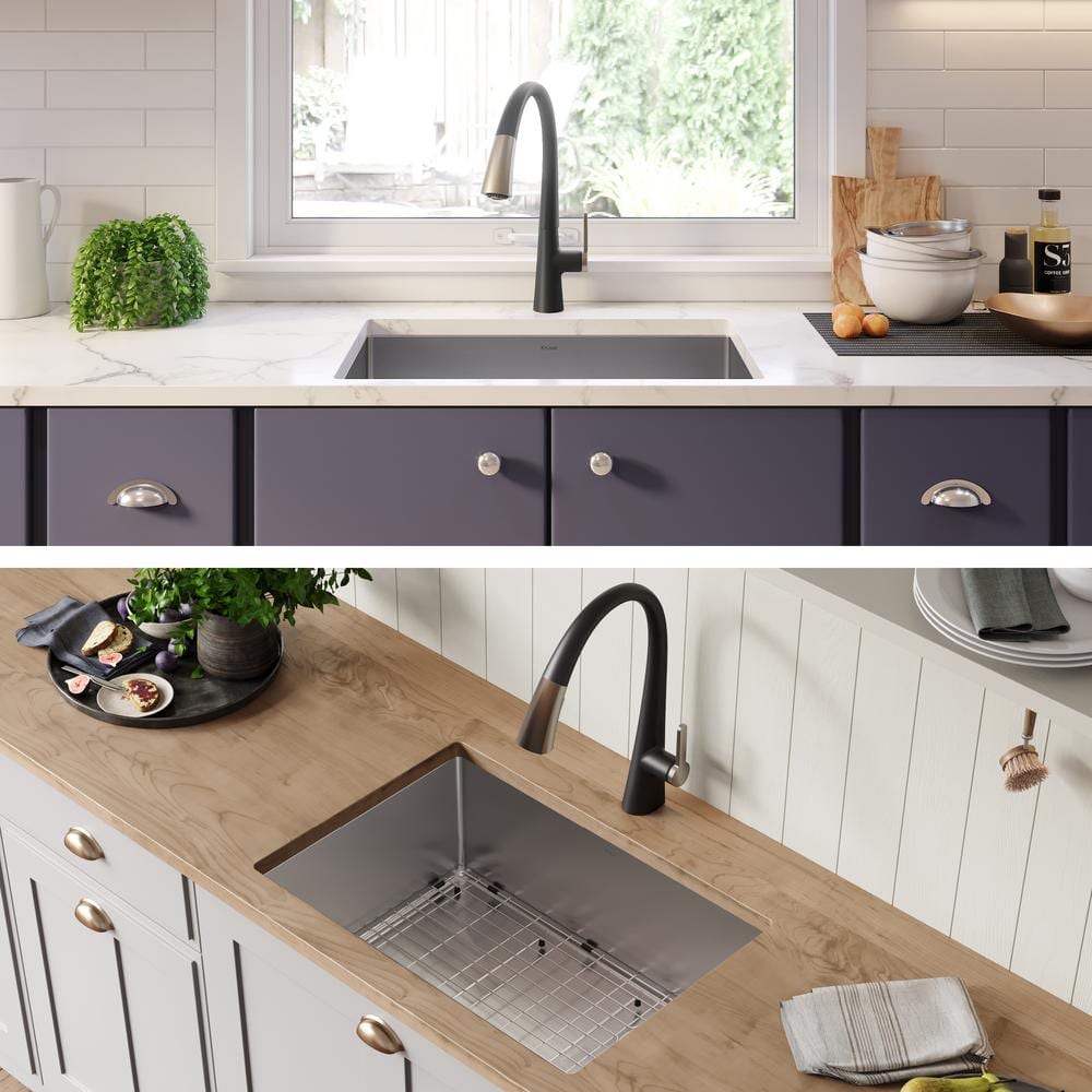27-Inch Stainless Steel Undermount Single Bowl Kitchen Sink