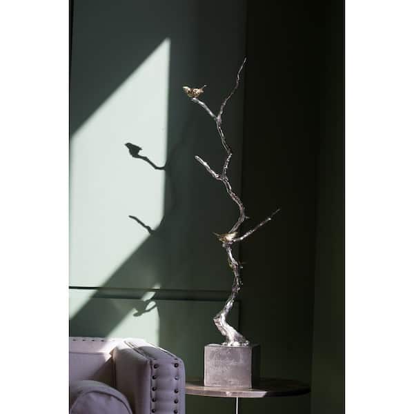A & B Home Silver/Gold Branch Irregular Decor Accent