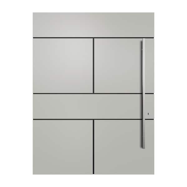 60 in. x 80 in. Lugano Bronze Aluminum Prehung Pivot Entry Door with Hardware
