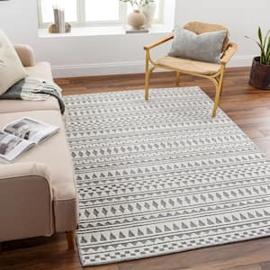 Lyna Taupe 8 ft. x 10 ft. Indoor Machine-Washable Area Rug
