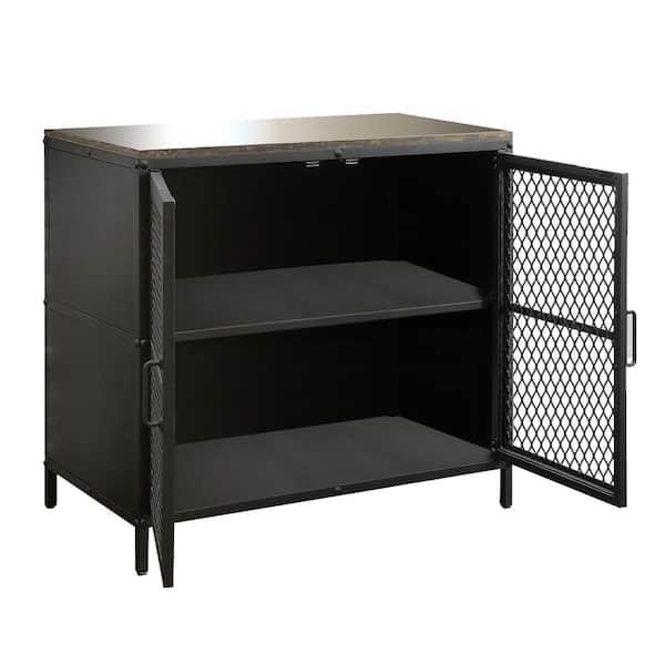Aubreanna 18 in. White Wood TV Stand 30 in. with Doors