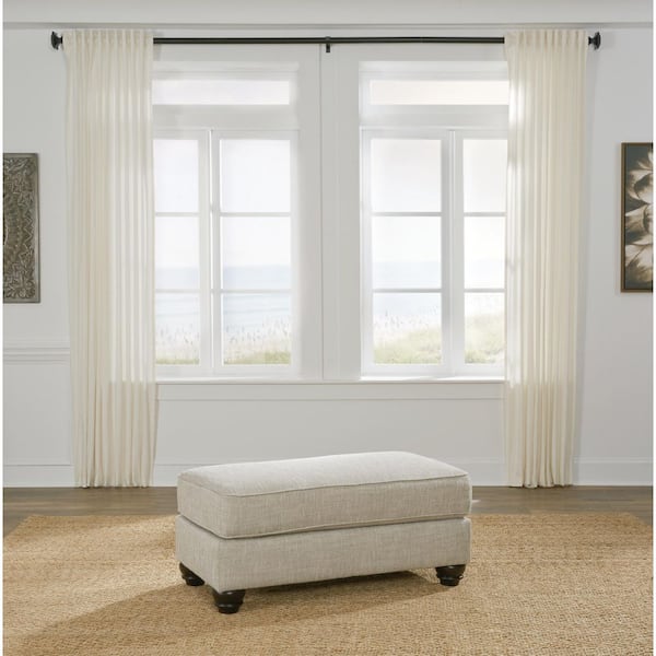 Signature DESIGN BY ASHLEY Asanti Gray Polyester Rectangle Accent Ottoman