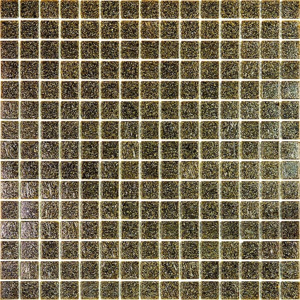 Apollo Tile Dune 4" x 6" Glossy Peanut Brown Glass Mosaic Uniform square Wall and Floor Sample Tile (0.13 sq. ft./Piece) (1-Pack)