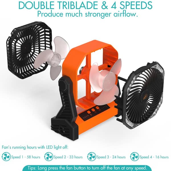 Rechargeable Wireless Table Fan 20000mAh Camping Fan D10 Air