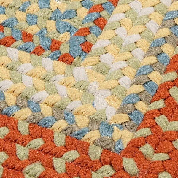 Blithe Tangerine 12 ft. x 15 ft. Braided Area Rug