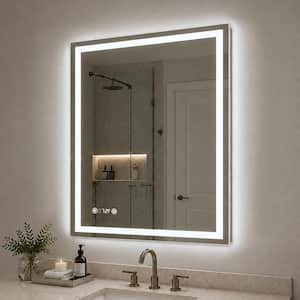 Spring 30 in. W x 36 in. H Rectangular Frameless LED Light Dimmable Anti-Fog Wall Bathroom Vanity Mirror