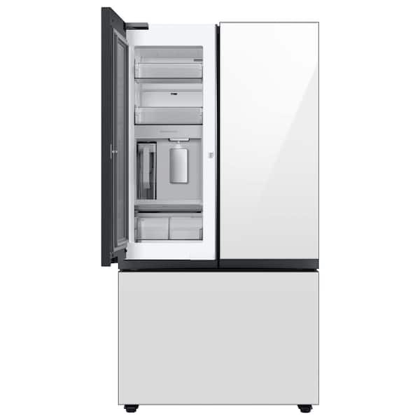 RF30BB620012AA by Samsung - Bespoke 3-Door French Door Refrigerator (30 cu.  ft.) with AutoFill Water Pitcher in White Glass