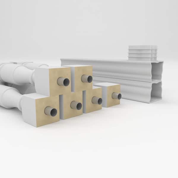Ekena Millwork Fiberthane Hamilton Balustrade 36 in. L x 42 in. H Fiberglass Railing Kit