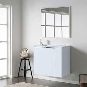 22-1/16 in. W x 13 in. D x 19-11/16 in. H Bath Vanity in White with White Ceramics Top