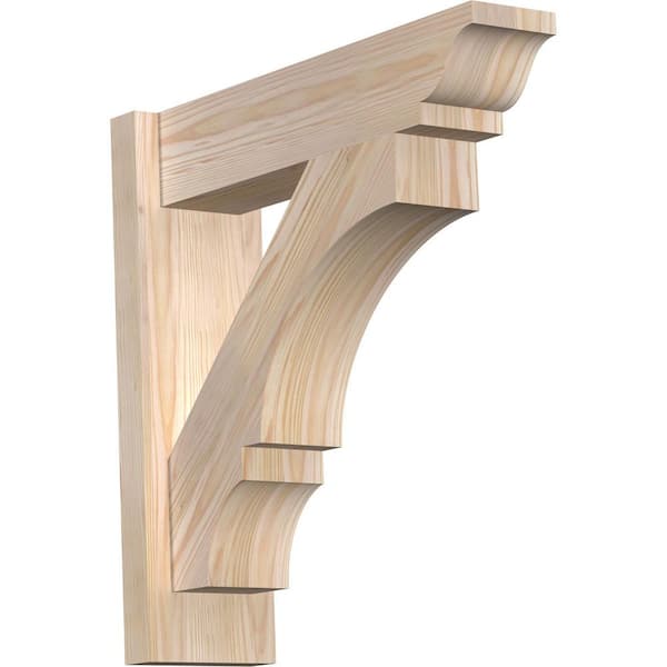Ekena Millwork 6 in. x 20 in. x 20 in. Douglas Fir Balboa Traditional Smooth Outlooker