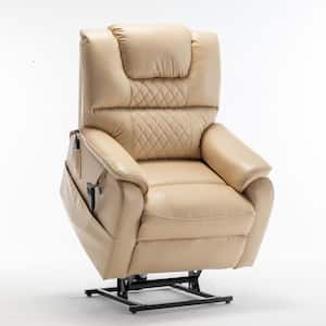 Faux Leather lift electric Recliner in Beige