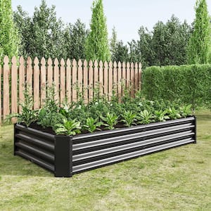 6 ft. x 3 ft. Raised Garden Bed Galvanized Planter Box Outdoor, Rot-Resistant Metal Garden Bed Planter for Vegetables