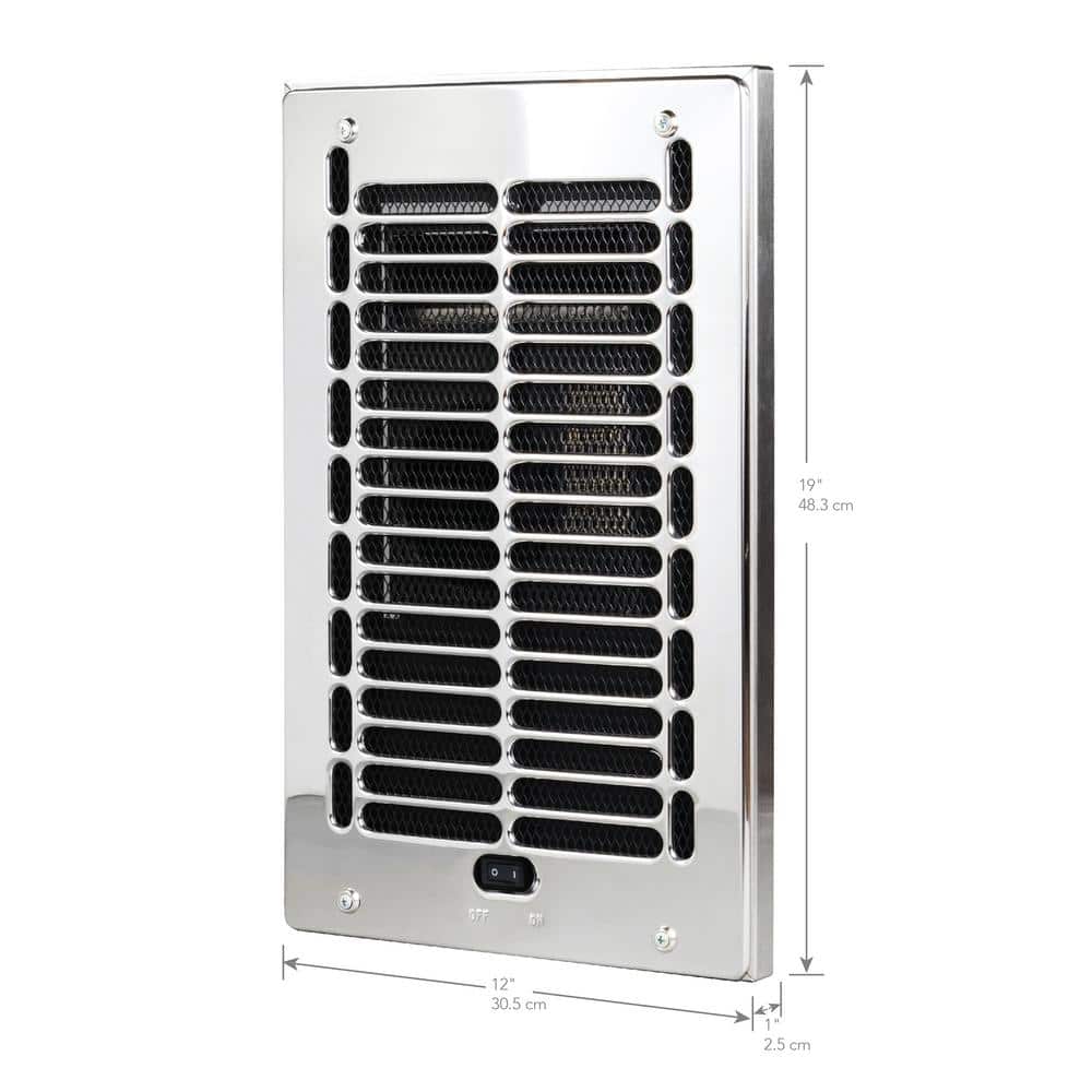 Cadet 1000W Chrome Fan-Forced Wall Heater