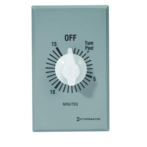 Intermatic 20 Amp 15-Minute Spring Wound In-Wall Timer - Silver