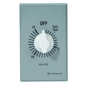 20 Amp 15-Minute Spring Wound In-Wall Timer - Silver