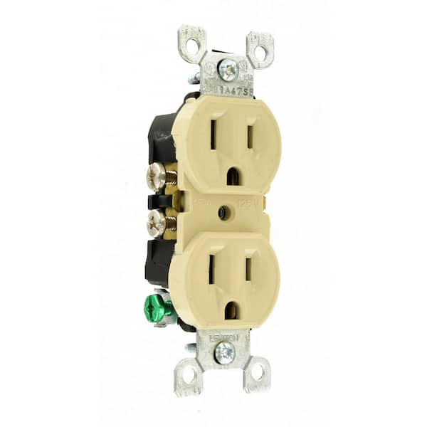 15 Amp 125 V Duplex Outlet/Receptacle, Ivory (1-Pack) 5320-I