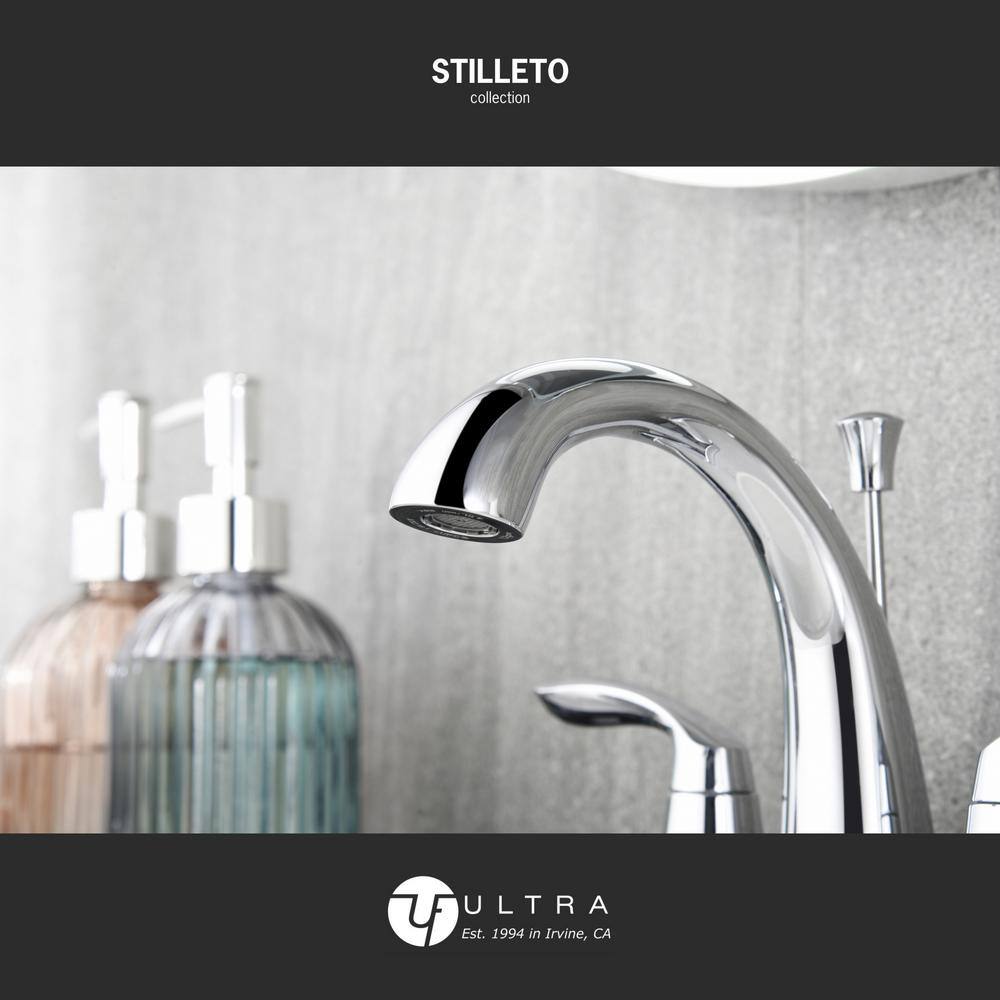 Polished Chrome Two-Handle Centerset Bathroom Faucet