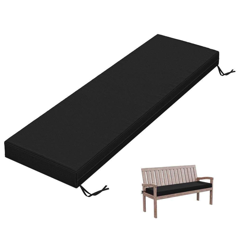 42 in. x 18 in. x 3.5 in. Rectangular Outdoor Porch Swing Bench Cushion Black price history on PriceWatchPro