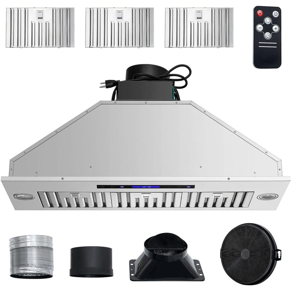 Insert Range Hood 900 CFM 36 in. Stainless Steel 4-Speed Built-In Kitchen Vent with Touch and Remote price history on PriceWatchPro