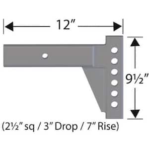 2.5 in. Equalizer Hitch Shank Adjustable Hitch Shank for 2-1/2 in. Receiver (12 in. Length, 7 in. Rise)