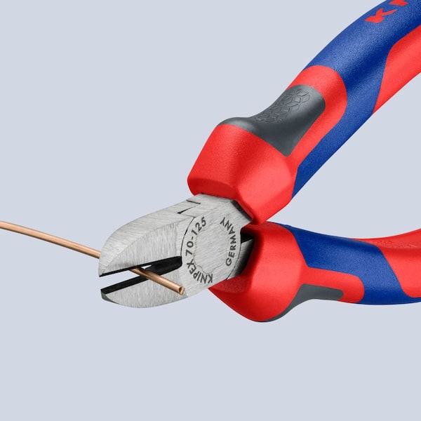 KNIPEX 5 in. Diagonal Cutters-Comfort Grip 70 02 125 - The Home Depot