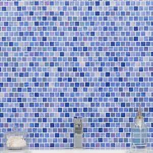 Hawaiian Sky 11.81 in. x 11.81 in. Glossy Glass Patterned Look Wall Tile (19.4 sq. ft./Case)