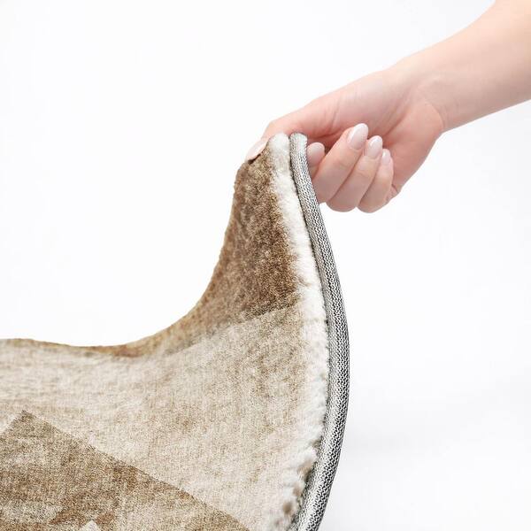 Dream Shag Premium Machine Washable Abstract ADS671 Brown 10 ft. x 14 ft. Area Rug