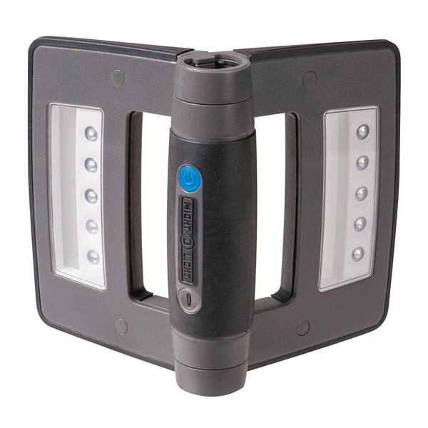 Might-D-Light Mini Compact Folding Rechargeable LED Work Light, Metallic