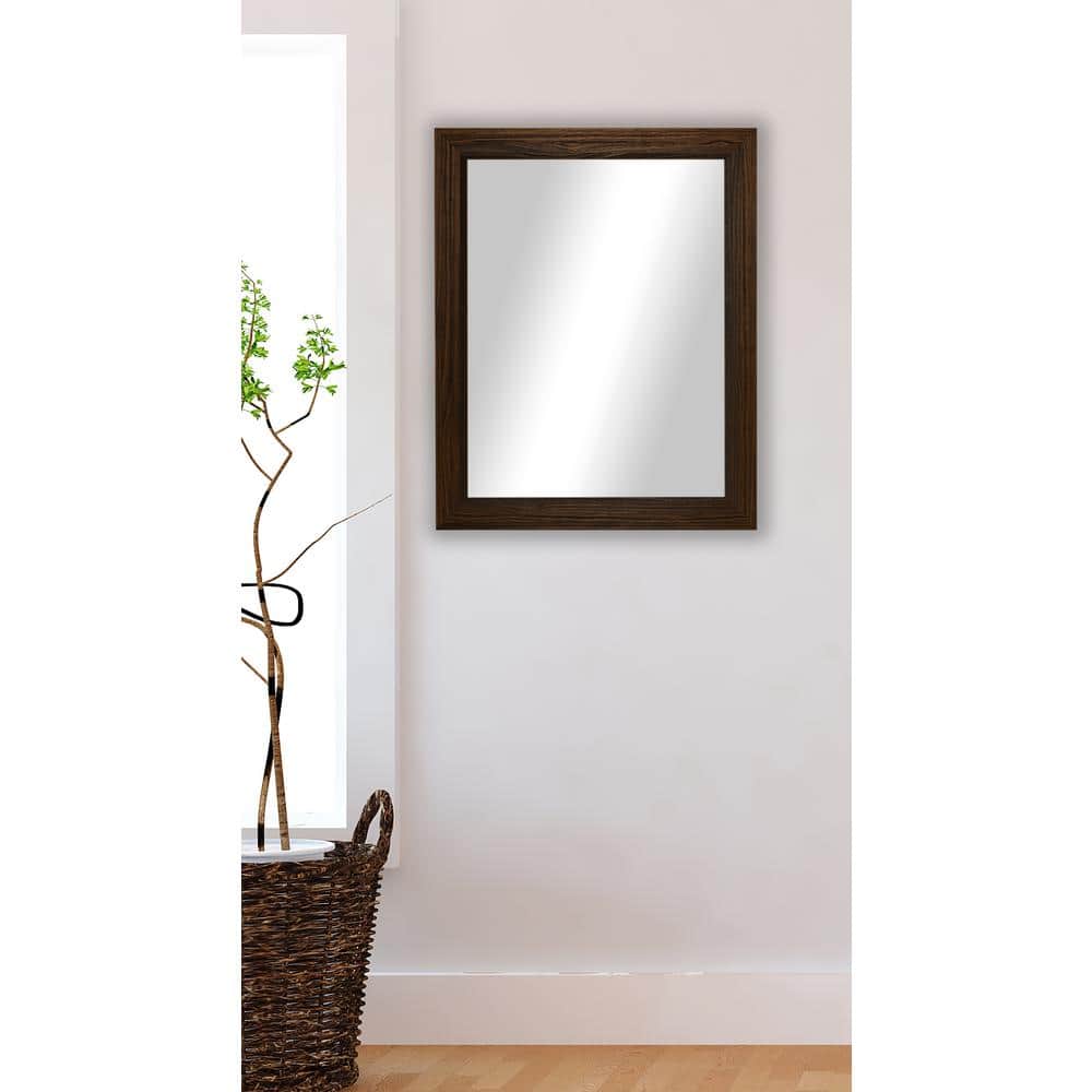 Espresso Wood Rectangular Vanity Wall Mirror 40.25" x 30.25"