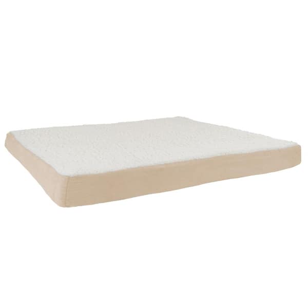 Petmaker Jumbo Tan Orthopedic Sherpa Pet Bed