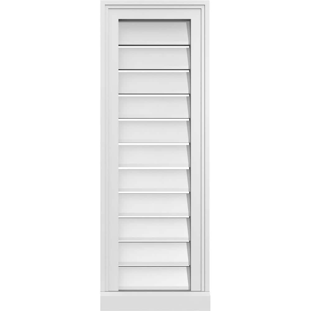 "12"" x 34"" Rectangular White PVC Paintable Gable Louver Vent Functional" price history on PriceWatchPro