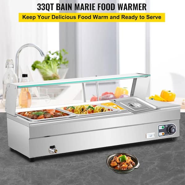 VEVOR Electric Countertop Food Warmer 84 Qt. 12 Pan x 1/3 GN