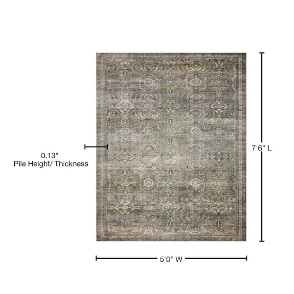 Loloi II Layla LAY-13 Antique Moss Rug - 5 ft x 7 ft 6 in