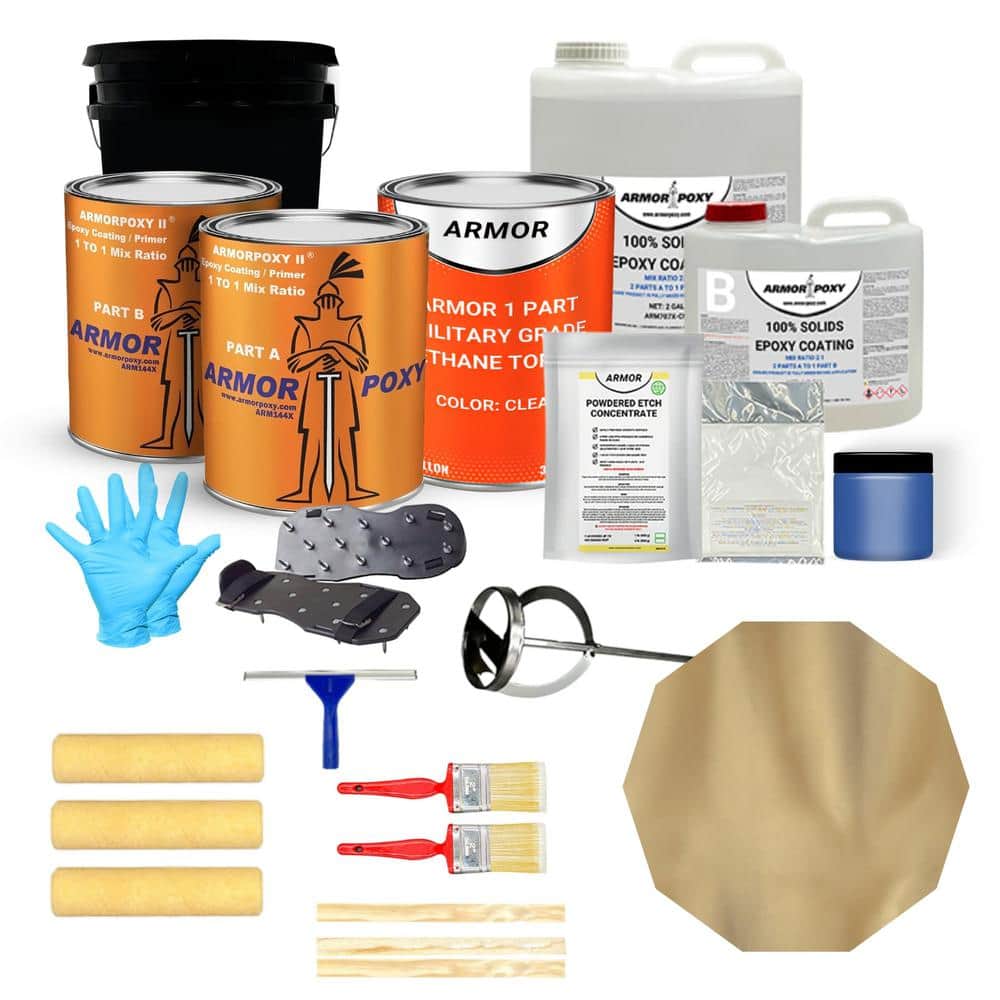 3 gal. Sandbar Gloss 2-Part Epoxy 600 sq. ft. Metallic Interior Concrete Ba