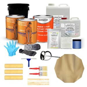 3 gal. Sandbar Gloss 2-Part Epoxy 600 sq. ft. Metallic Interior Concrete Basement and Garage Epoxy Floor Paint Kit