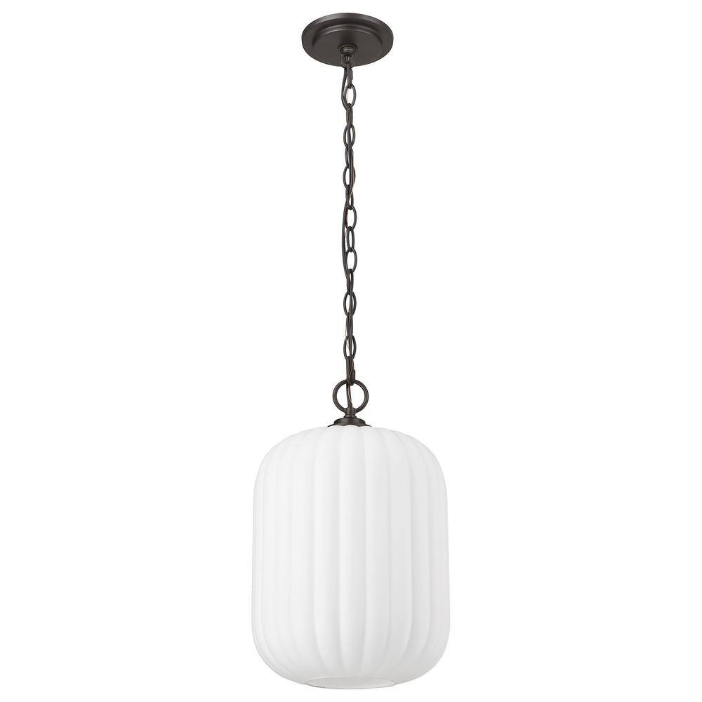 Oil Rubbed Bronze Glass Globe Pendant Light
