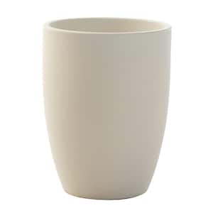 24 in. H Round Pearl White Resin Indoor/Outdoor Porto Lightweight Tall Planter
