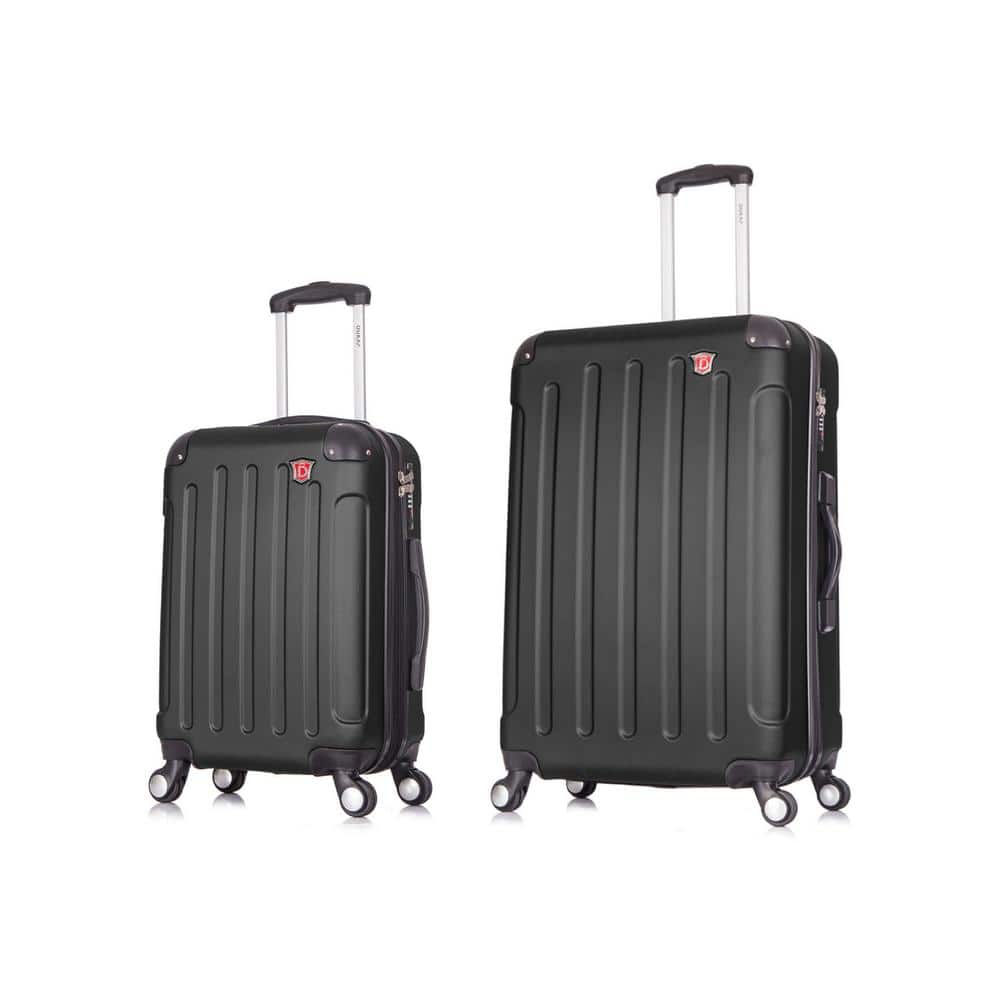Intely 20 in./28 in. Black Smart Hardside Set with USB Port & Integrated We