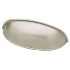 2-1/2 or 3 in. (64 or 76mm) Center-to-Center Brushed Satin Nickel Dual Mount Cup Drawer Pull