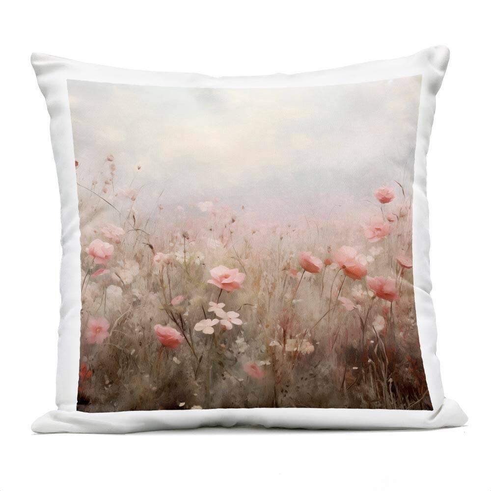 Blooming Pink Meadow Flowers Pink Square Outdoor Throw Pillow price history on PriceWatchPro