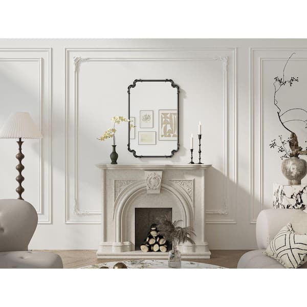 KeonJinn 24 in. H x 36 in. W Framed Rectangular Vintage Mirror