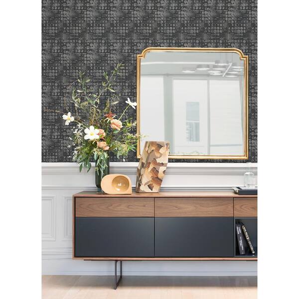 York Wallcoverings Charcoal Gilded Confetti Paper Unpasted Matte Wallpaper  (27 in. x 27 ft.) CI2325 - The Home Depot