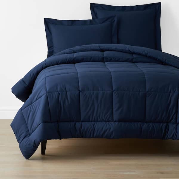 Company Cotton Navy Full/Queen Cotton Percale Comforter