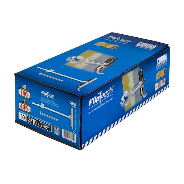 Cobra FlipToggle 3/16 in. x 2-1/2 in. Phillips Toggle Bolt (50-Pack)