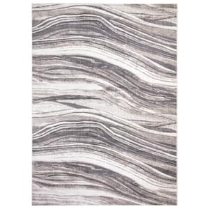 Jefferson Collection Marble Stripes Gray 5 ft. x 7 ft. Area Rug