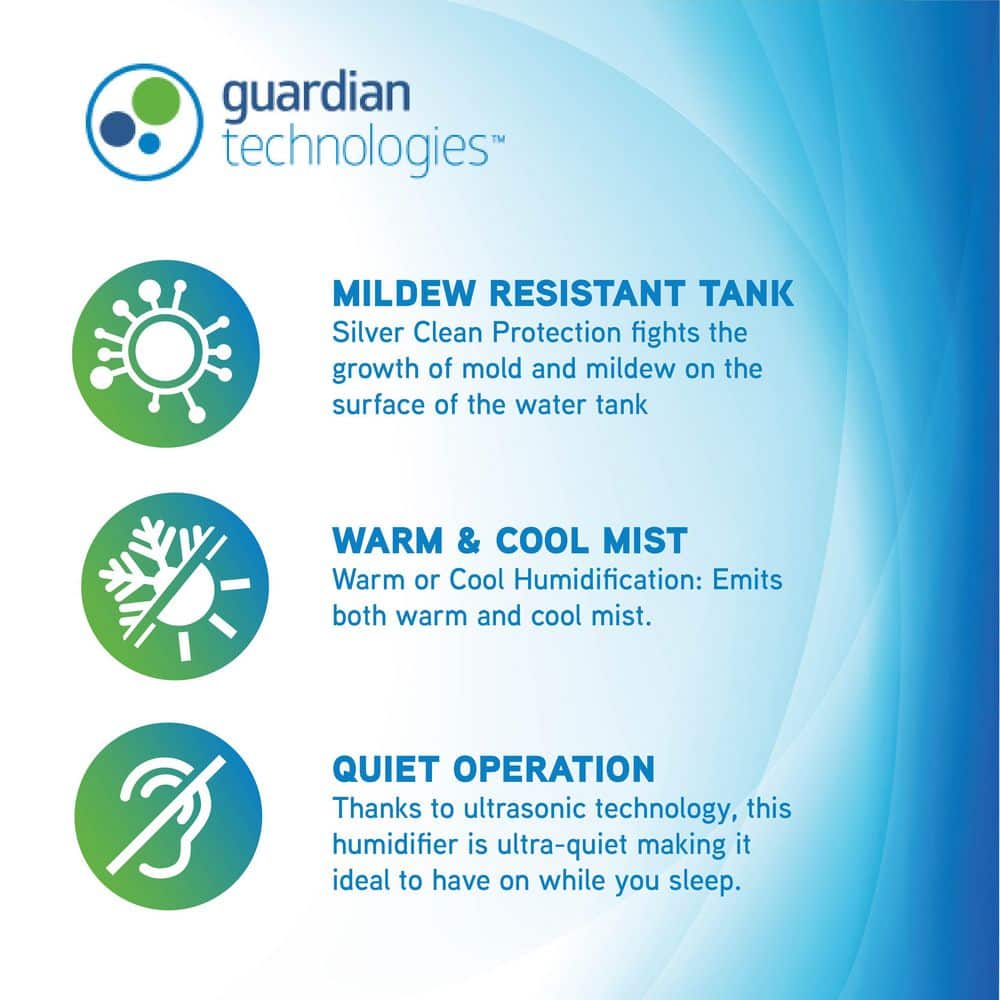 Elite Ultrasonic Warm and Cool Mist Digital Humidifier with Humidistat