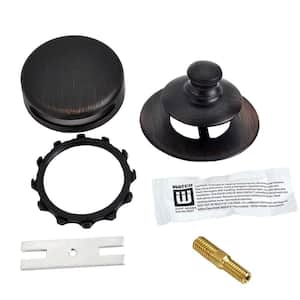 Universal NuFit Push Pull Tub Stopper, Innovator Overflow, Silicone, Combo Pin and Non-Grid, Oil-Rubbed Bronze