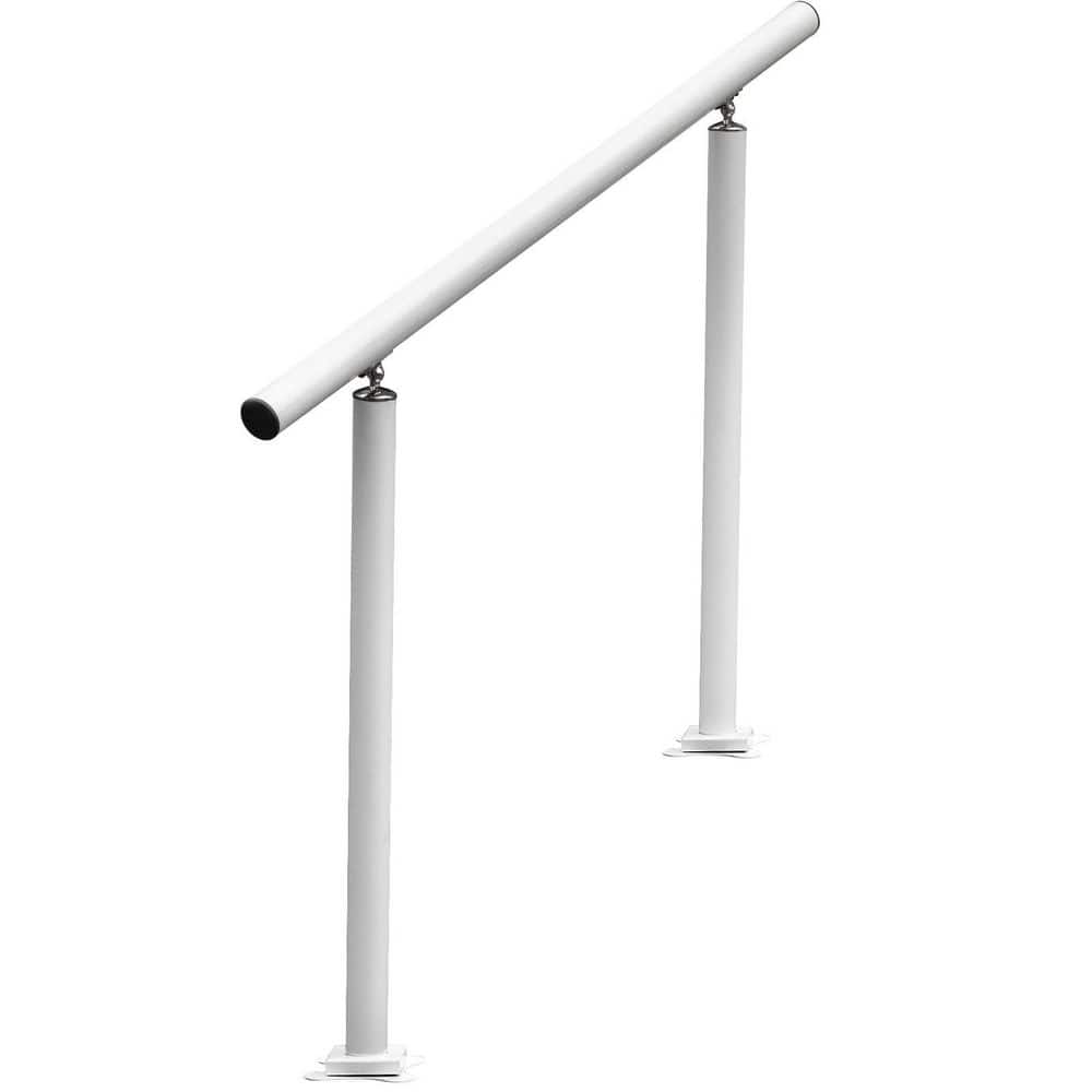 3 ft. White Aluminum Outdoor Stair Railing Kit, Adjustable Angle Handrails 2-3 Steps for the Elderly price history on PriceWatchPro